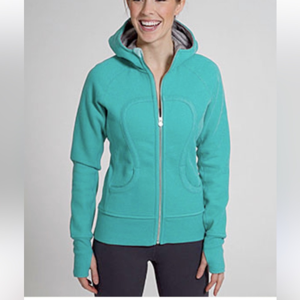 lululemon Scuba Hoodie Full Zip Mint Green Sz 8